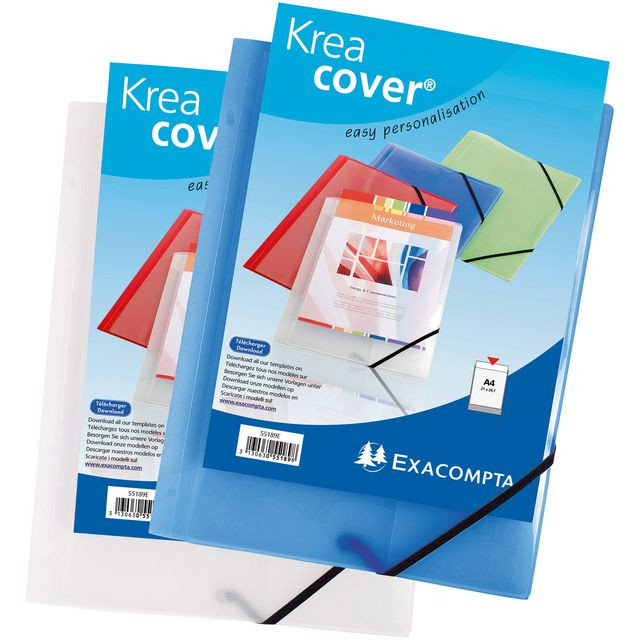 BildeGummibandsmapp EXACOMPTA 3-kl ficka vit