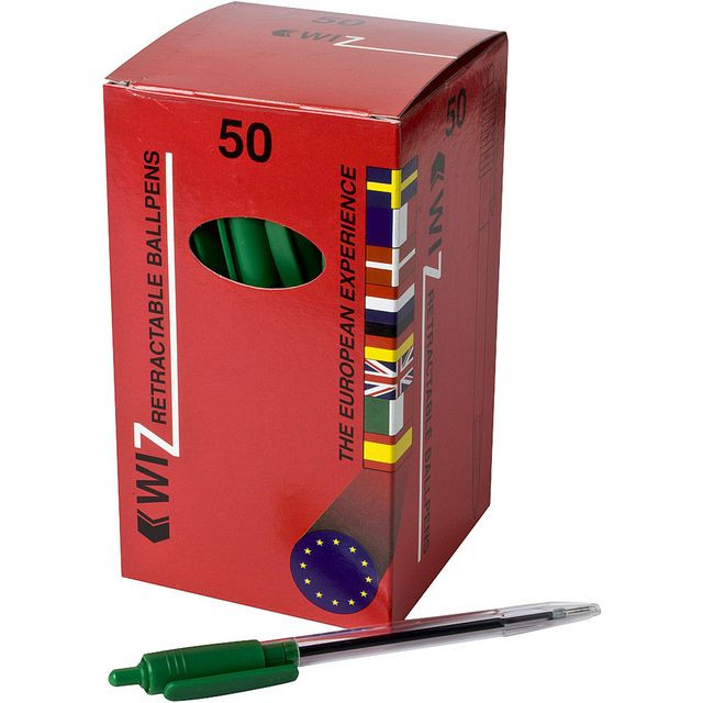 BildeKulpenna Wiz med tryckknap grön