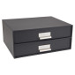 Skrivbordsbyrå kartong 2-lådor grå