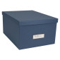 Förvaringsbox m.lock kartong blå