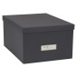 Förvaringsbox m.lock kartong grå