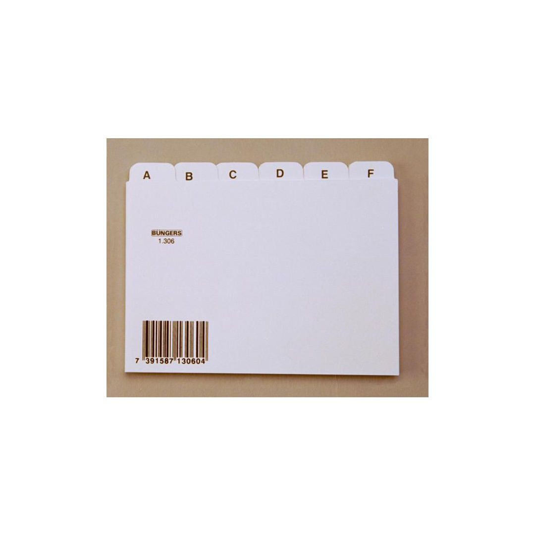 BildeLedkort register A6L A-Ö vit