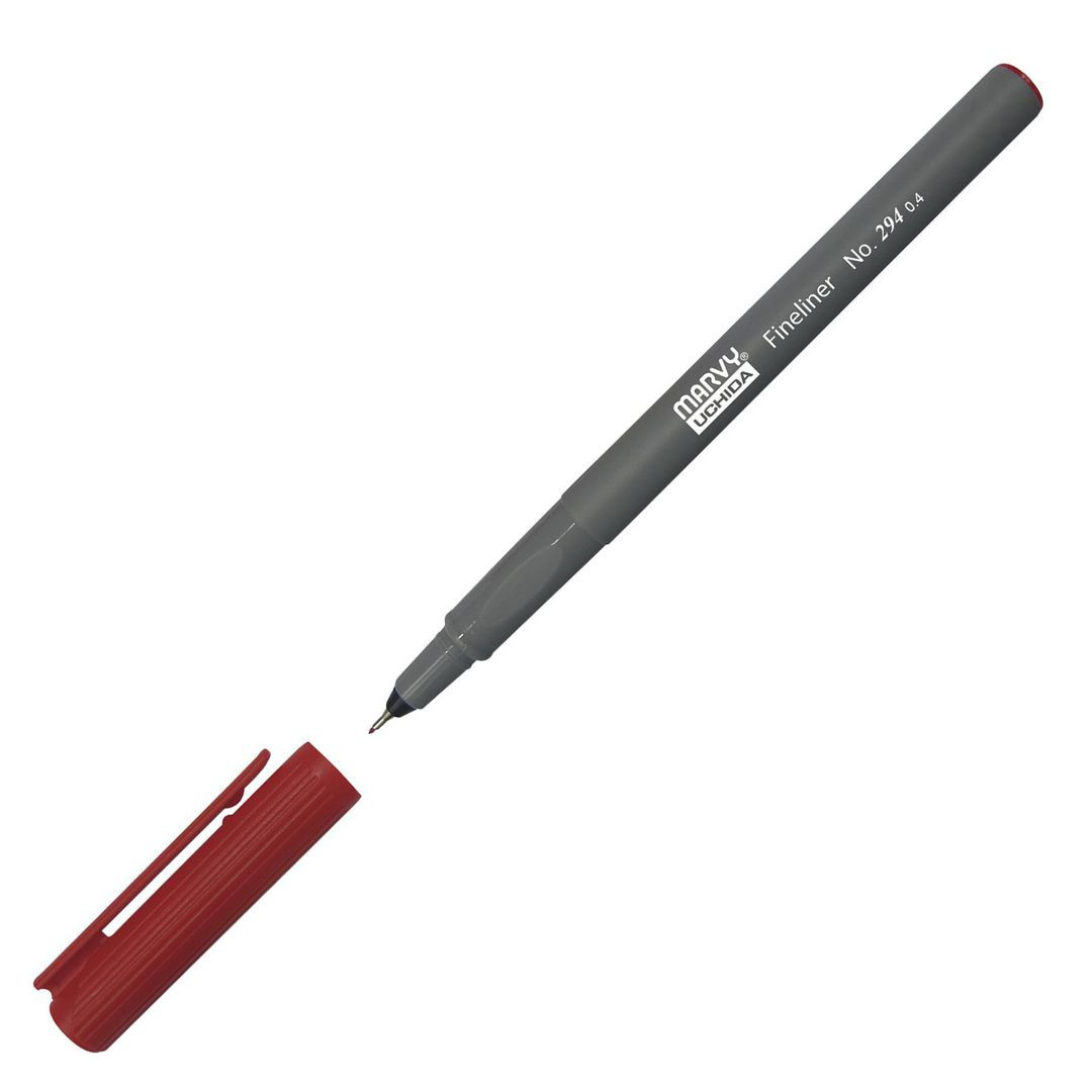 BildeFineliner MARVY 294 röd