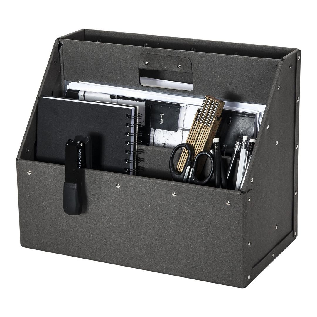 BildeFörvaring med handtag BIGSO ljusgrå