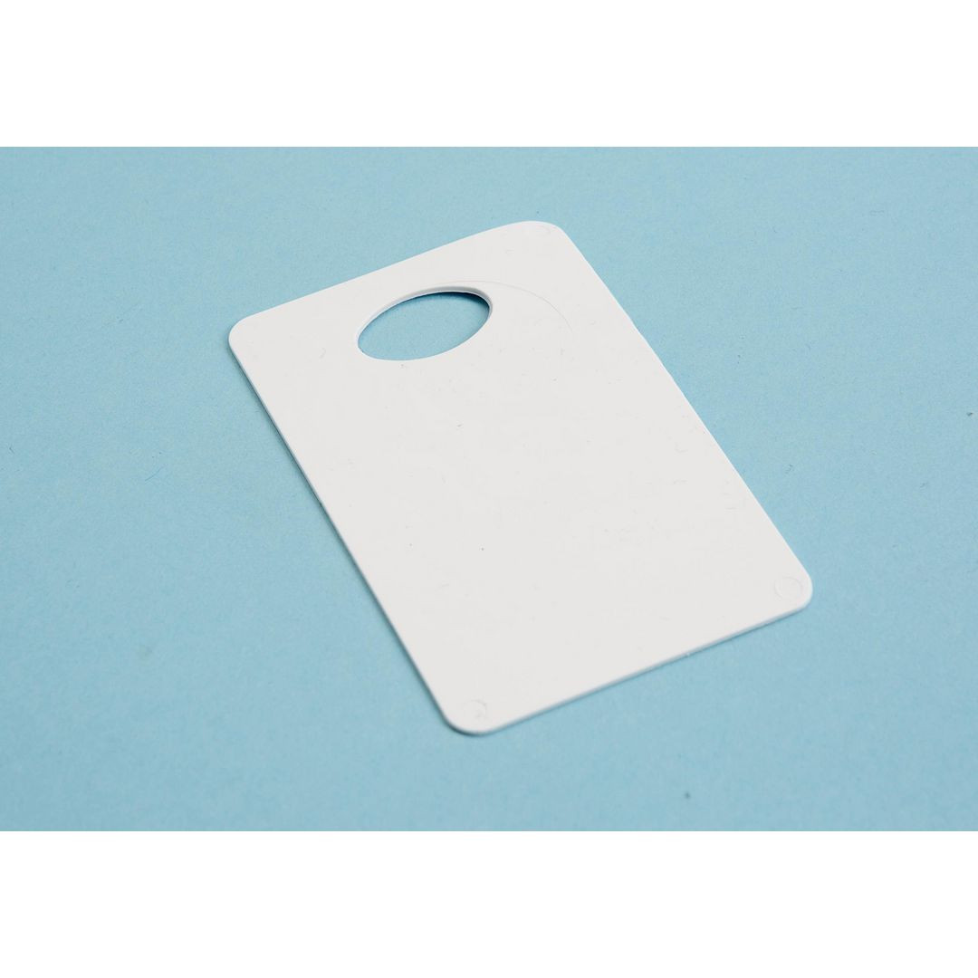 BildeGarderobsbricka onum. vit 90x57mm 25/fp