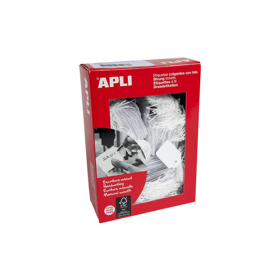 BildeEtikett med snöre 22x35mm 500/fp