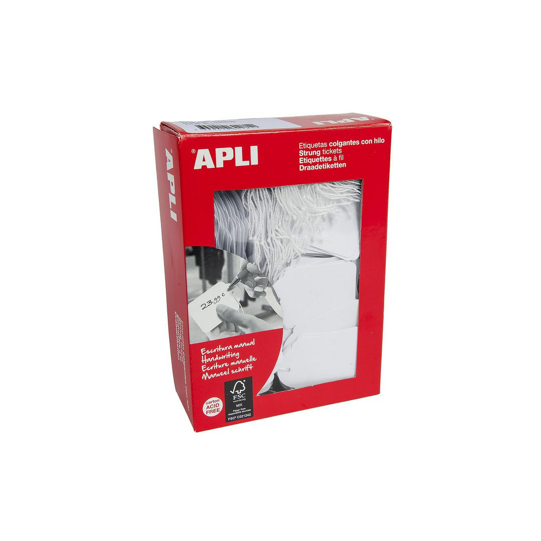 BildeEtikett med snöre 45x65mm 400/fp