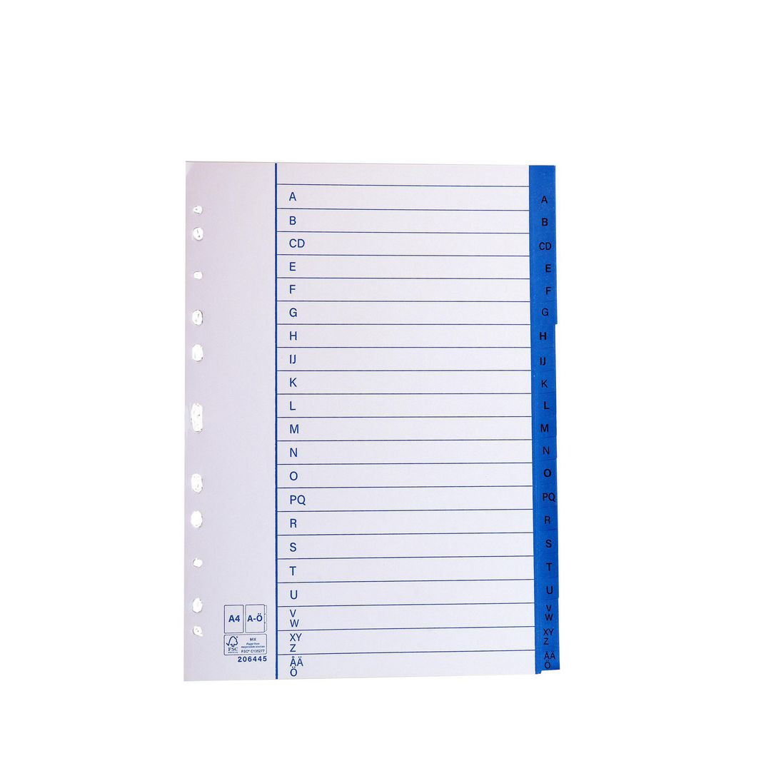 BildePappersregister A4 A-Ö 10/fp