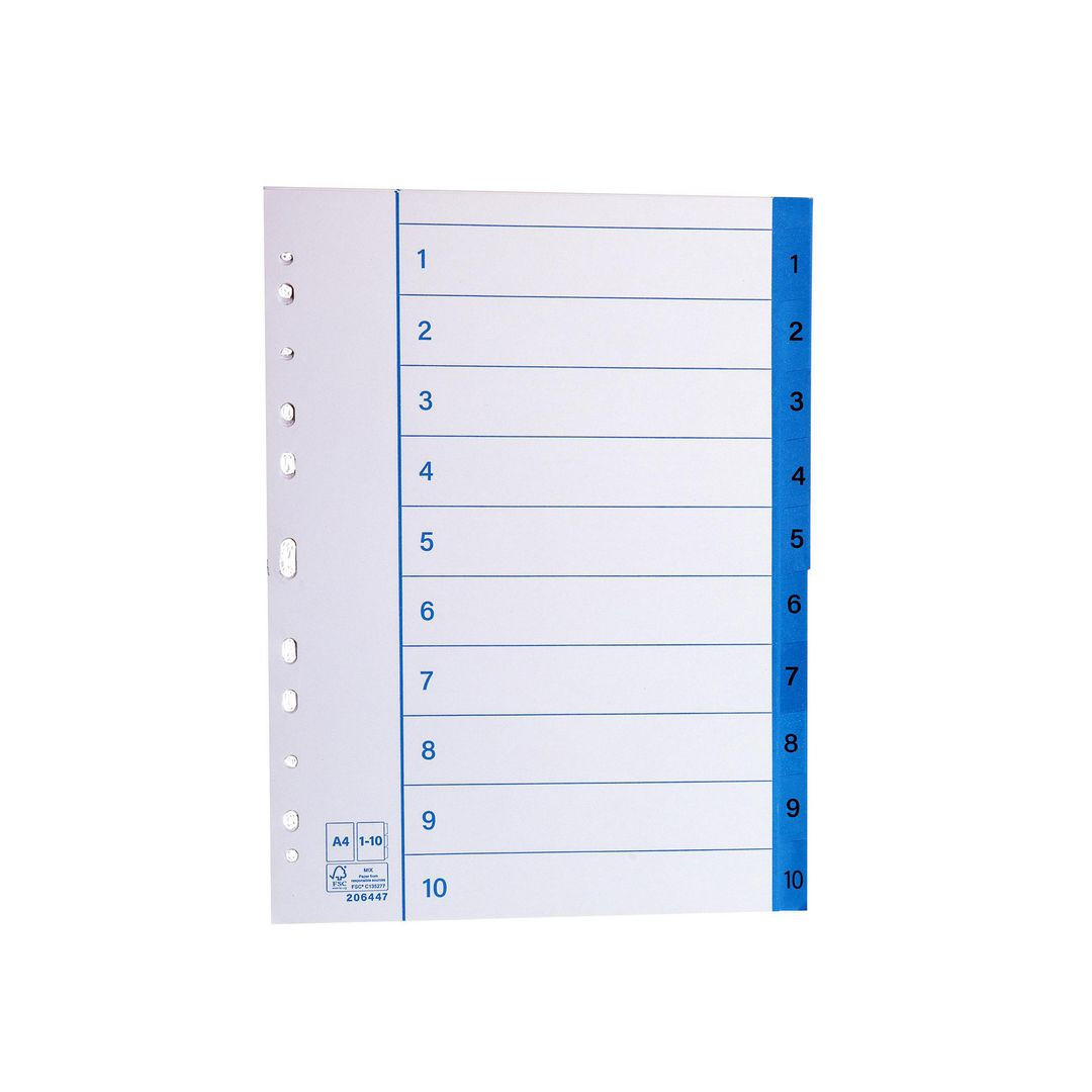 BildePappersregister A4 1-10 10/fp