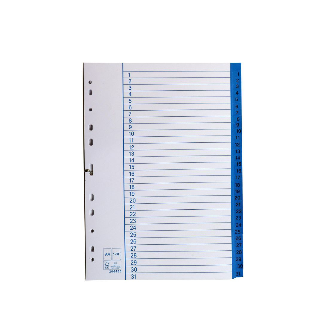 BildePappersregister A4 1-31 10/fp