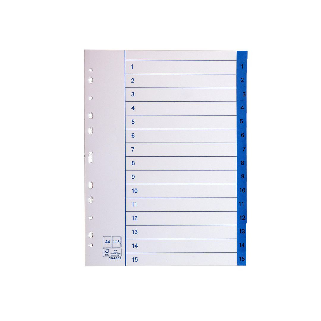 BildePappersregister A4 1-15 10/fp