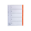 Register plastflik 1-5 orange 20/fp