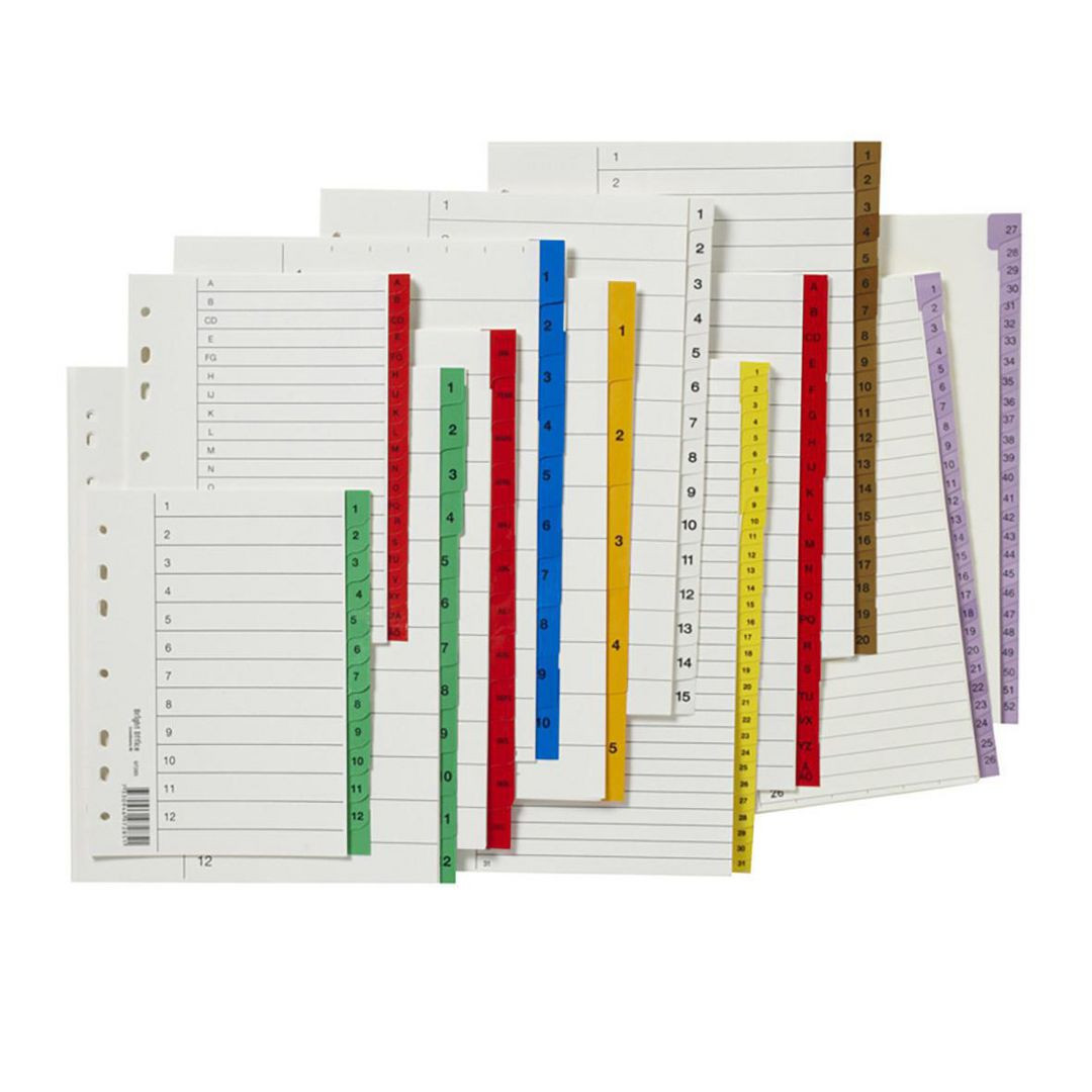 BildeRegister plastflik 1-52 lila 5/fp