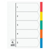 Plastregister otryckta A4 5-flik