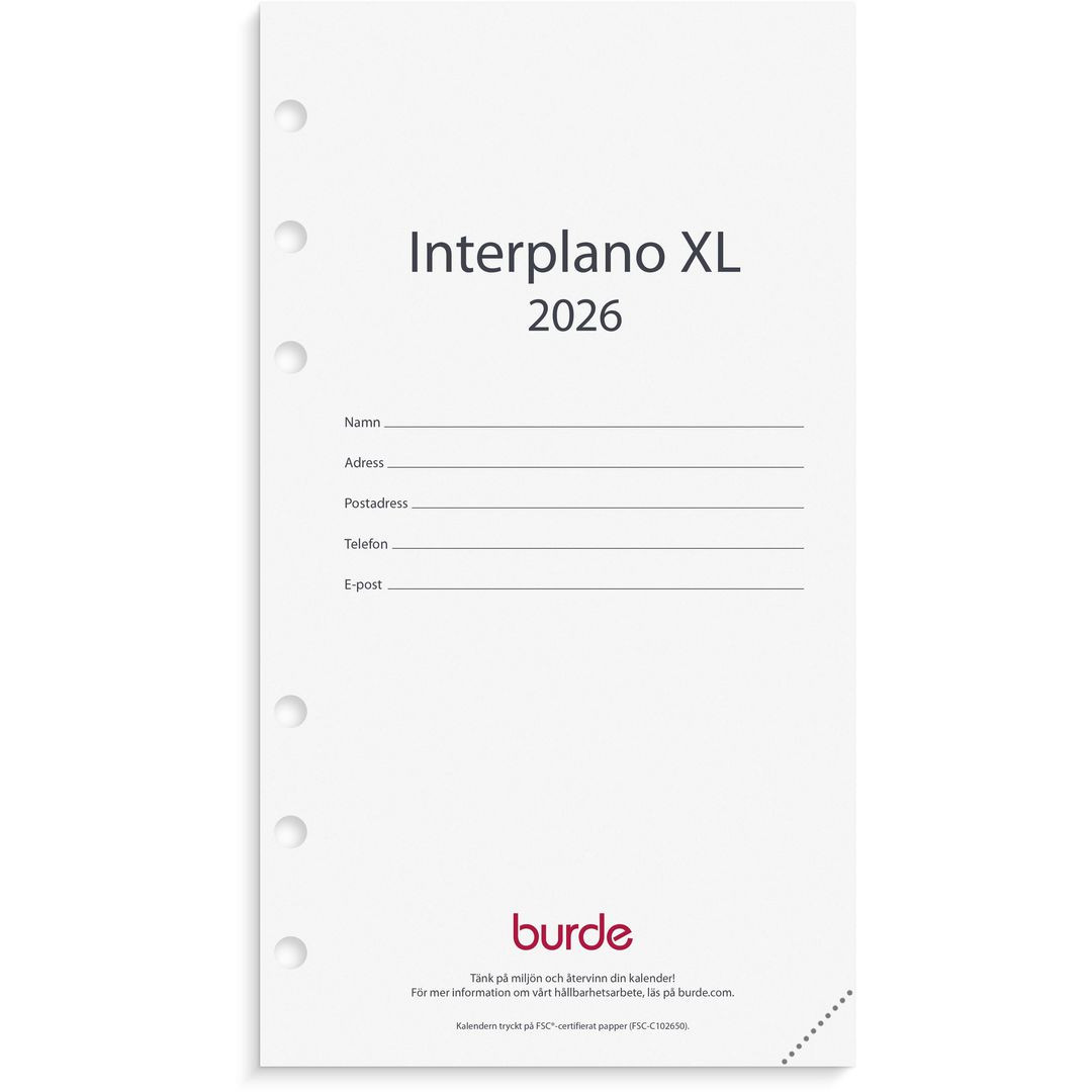 BildeRegent Interplano XL kalendersats 2026