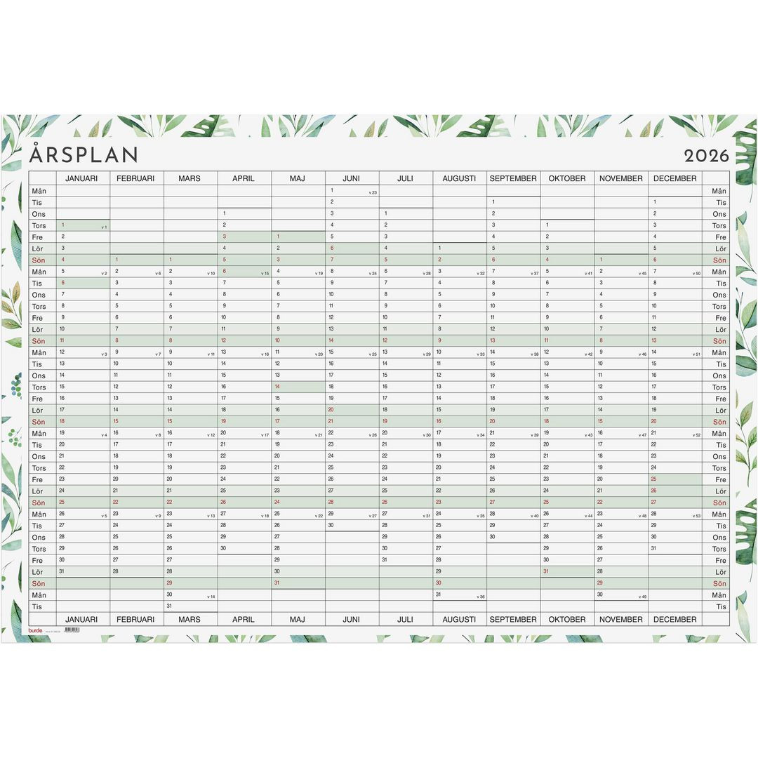 BildeWhiteboardtavla Årsplanering 2026
