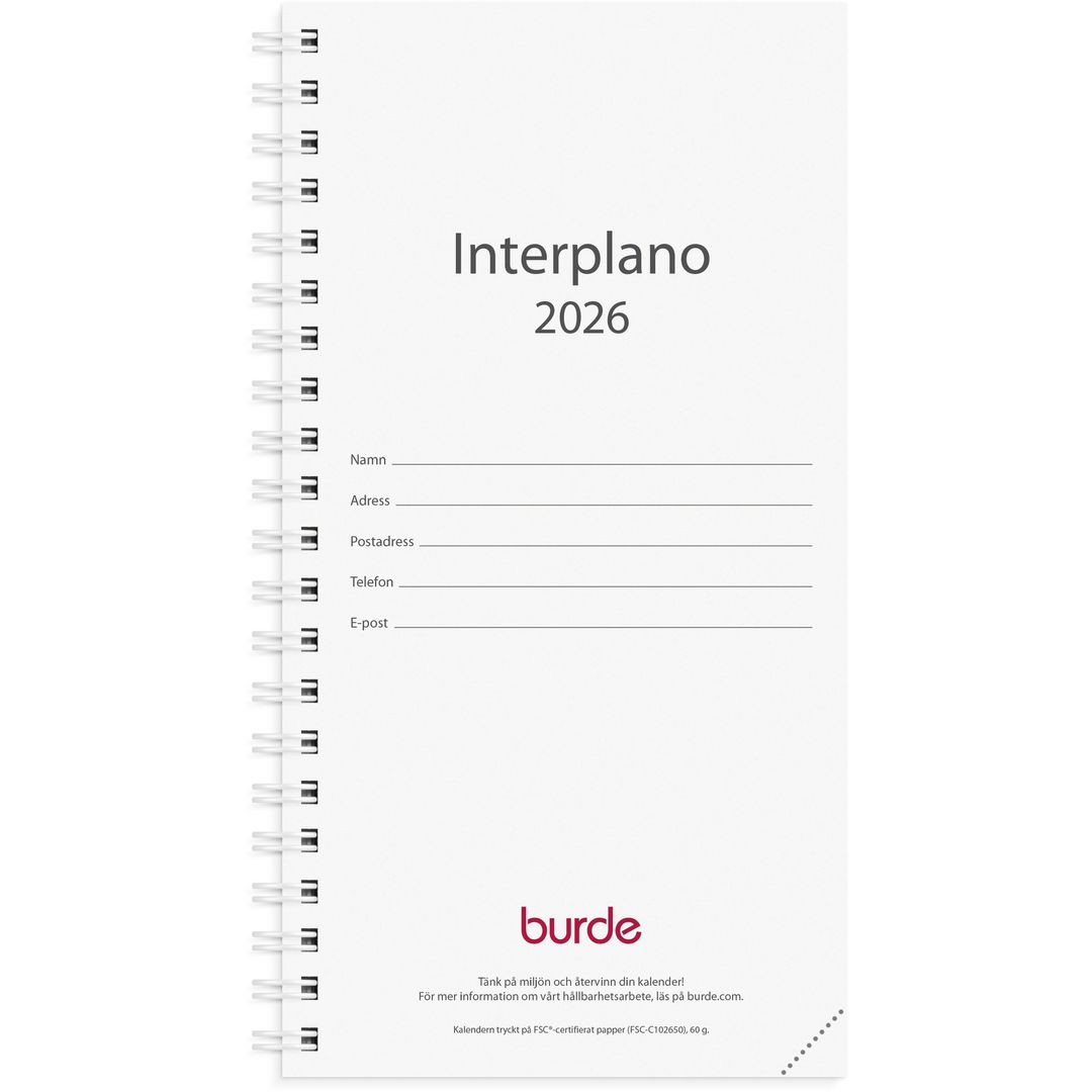 BildeKalender Interplano refill 2026