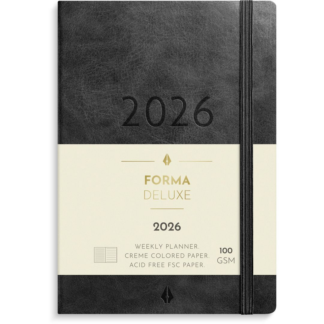BildeLiten Veckokal. Forma Deluxe 2026 svart