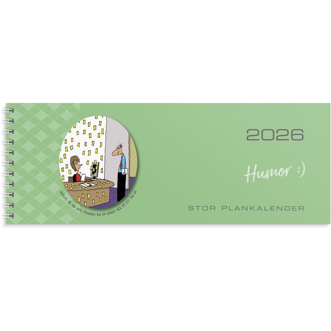 BildeStor Plankalender Humor 2026