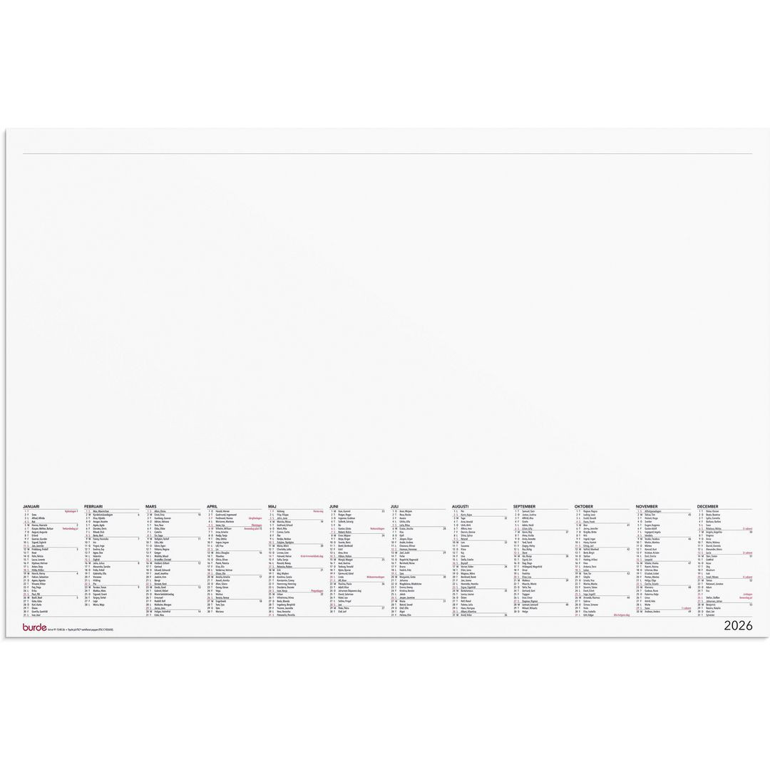 BildeKalender Skrivunderlägg Elegant 2026