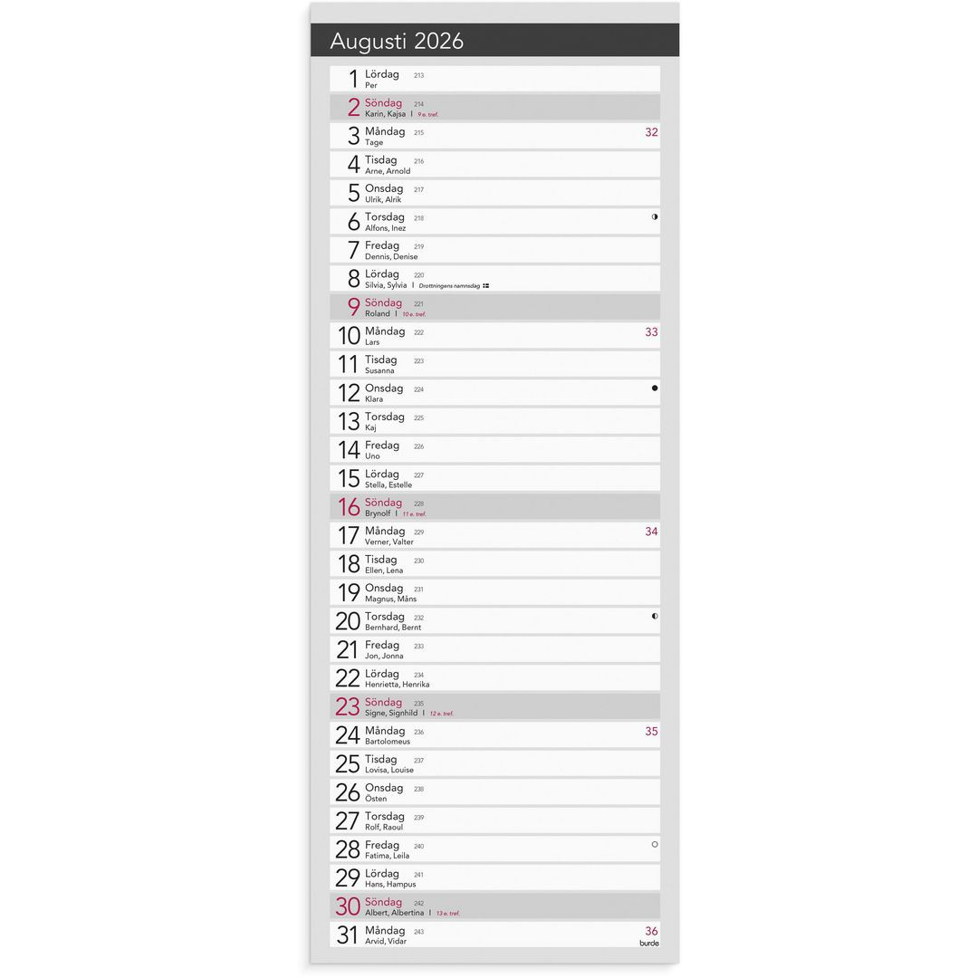 BildeLiten Bordskalender Elegant 2026