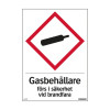 Skylt Gasbehållare alum. 210x297mm