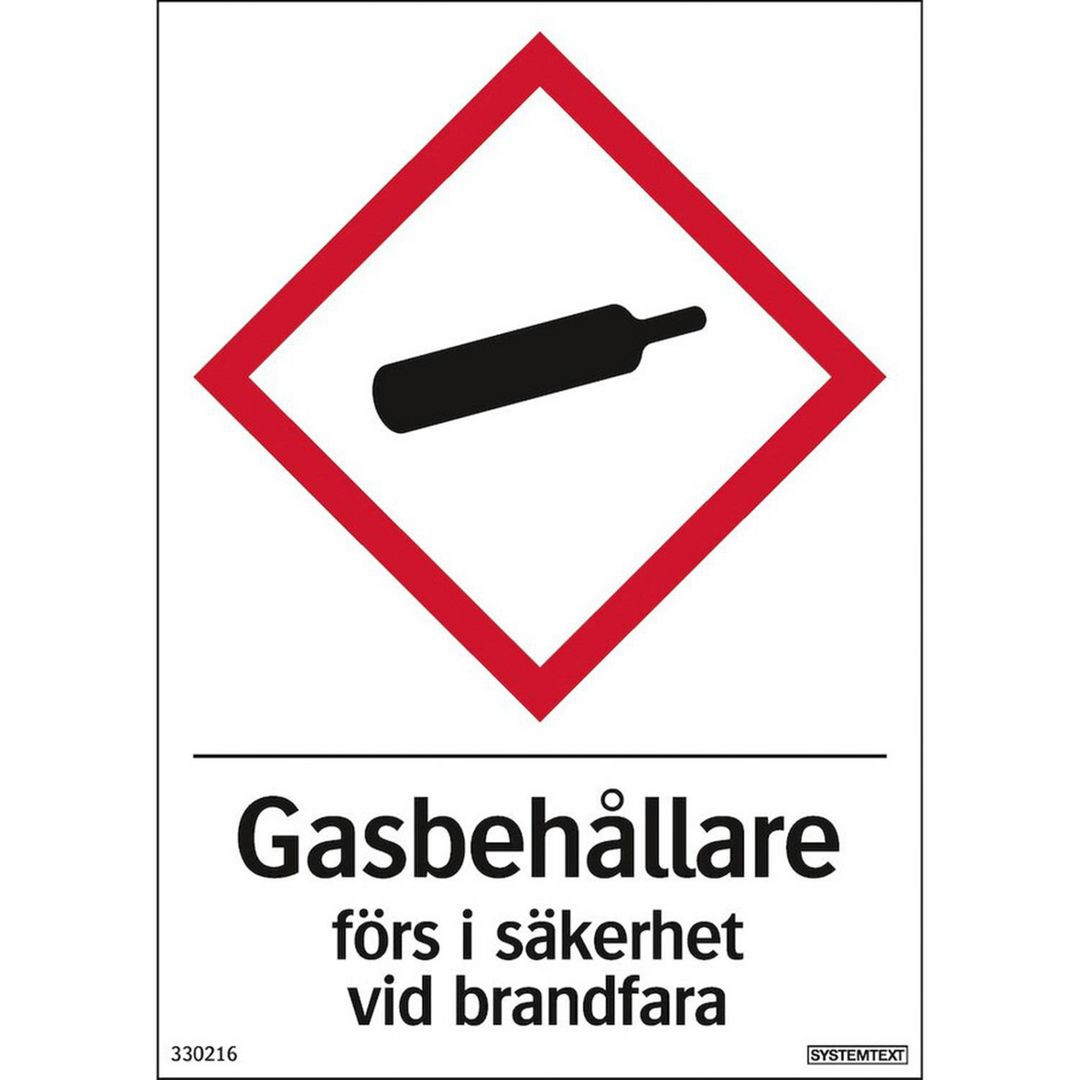BildeDekal Gasbehållare 105x148mm