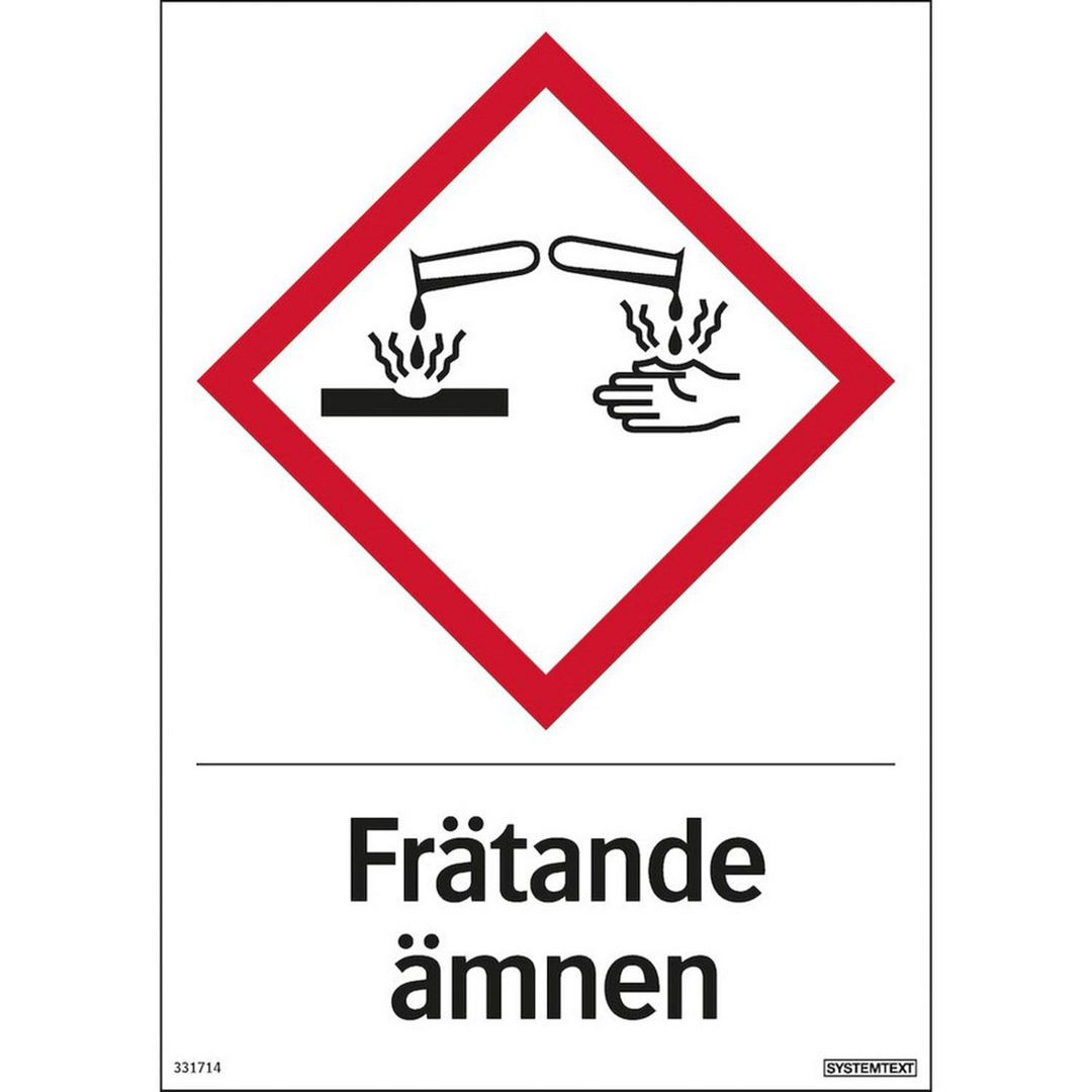 BildeSkylt Frätande ämnen 210x297mm