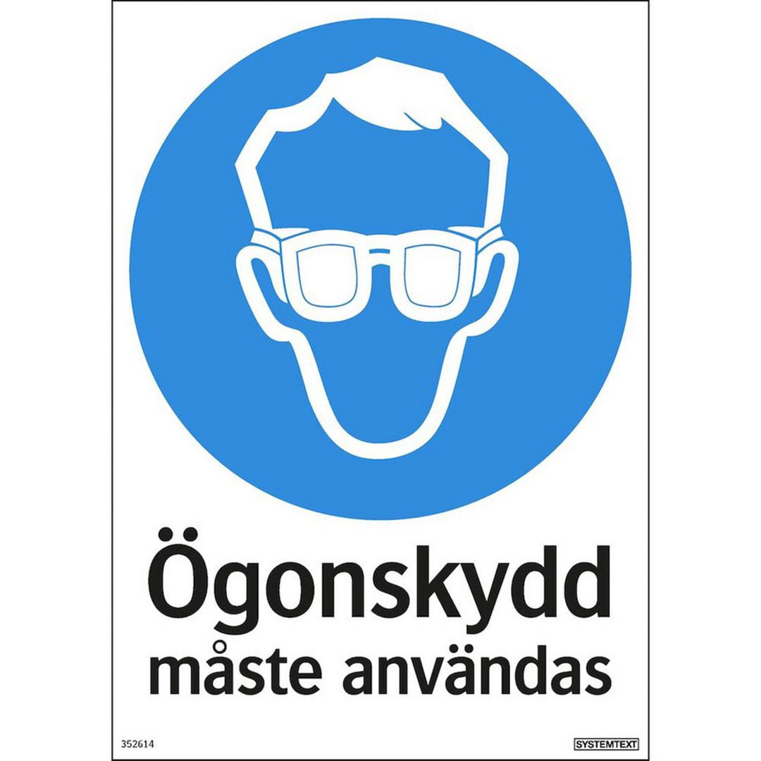 BildeSkylt Skyddsglasögon 210x297mm