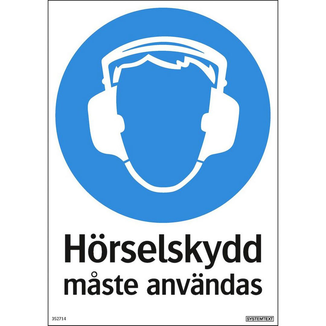 BildeSkylt Hörselskydd 210x297mm