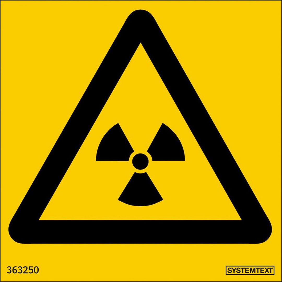 BildeDekal Radioaktiva ämnen 80x80mm