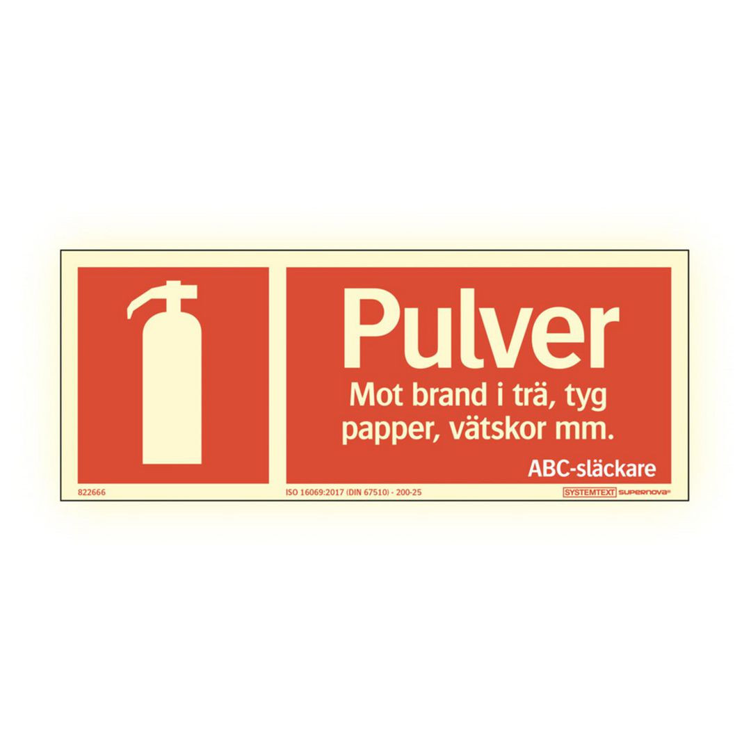 BildeSkylt Pulversläckare Supernova AFS