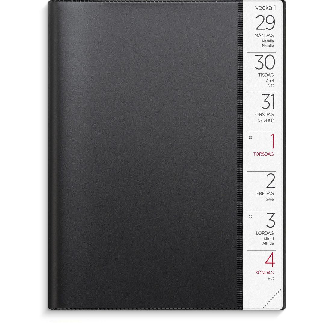 BildeStor Veckokalender 2026 plast svart