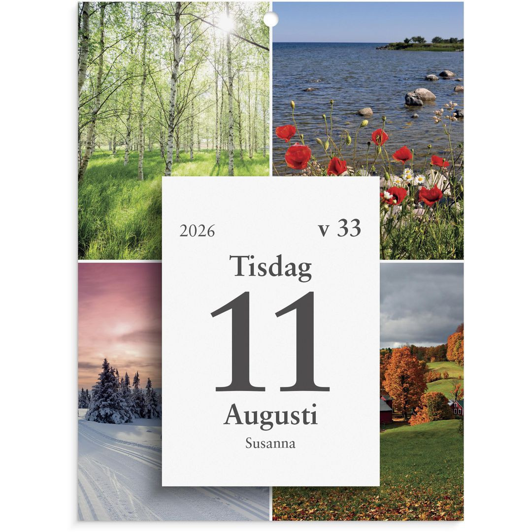 BildeVäggplån med dagblock Årstider 2026