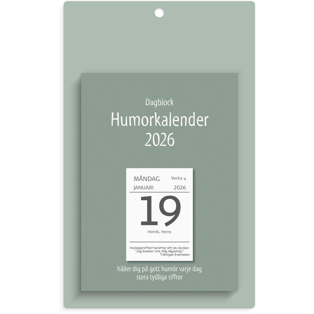 BildeVäggplån med dagblock Humor 2026