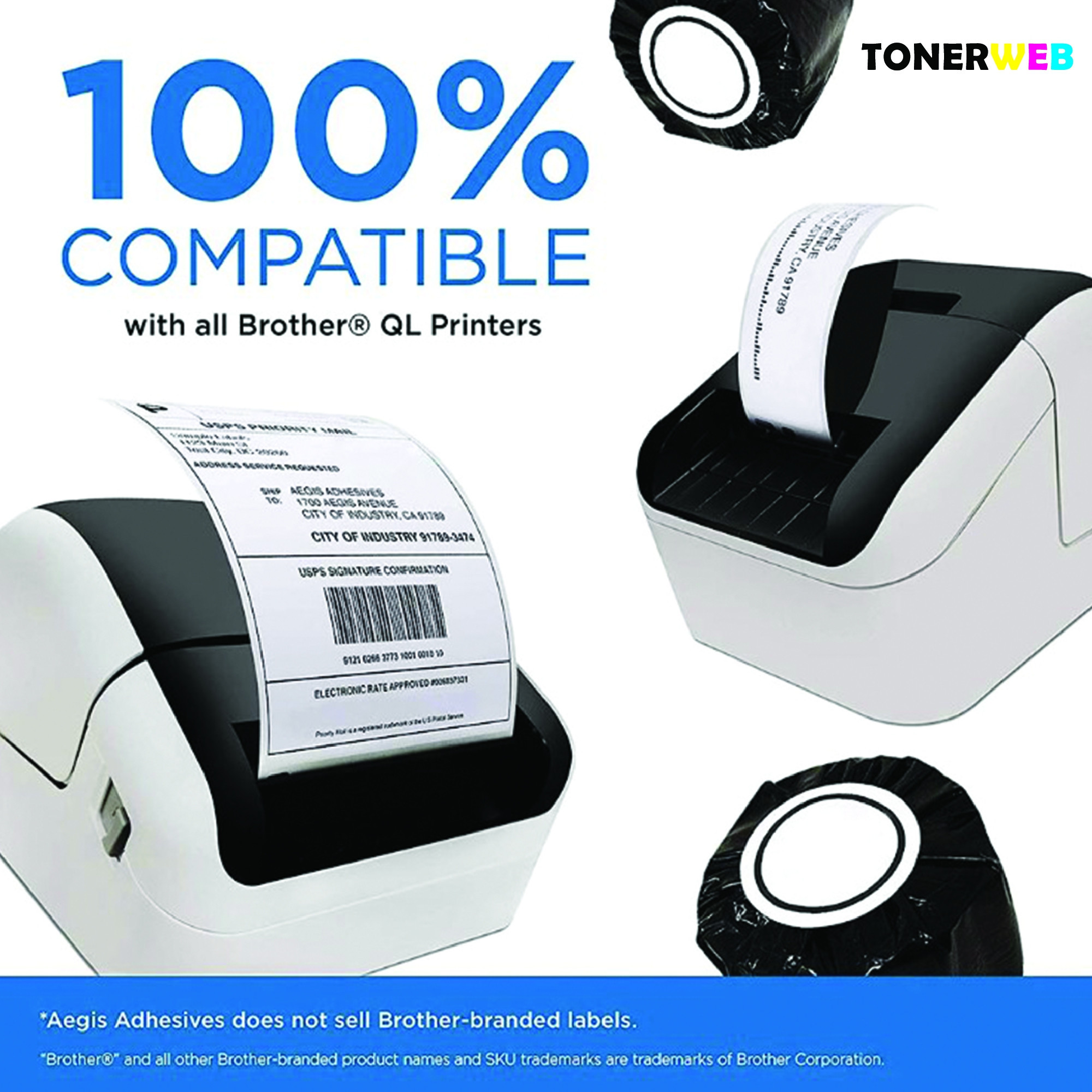 Etikett, erstatter Brother Adresse Etikett DK-11209 29x62mm (800stk)