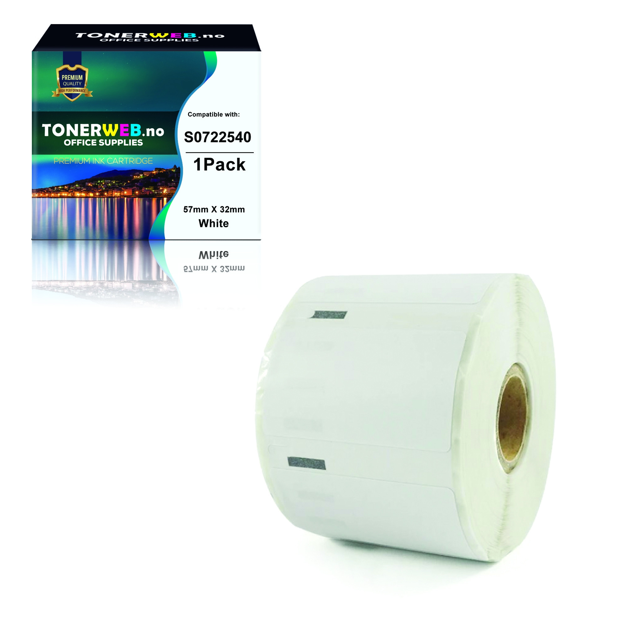 BildeDYMO Etikett universal 57x32mm (1000) S0722540 - Erstatter 11354