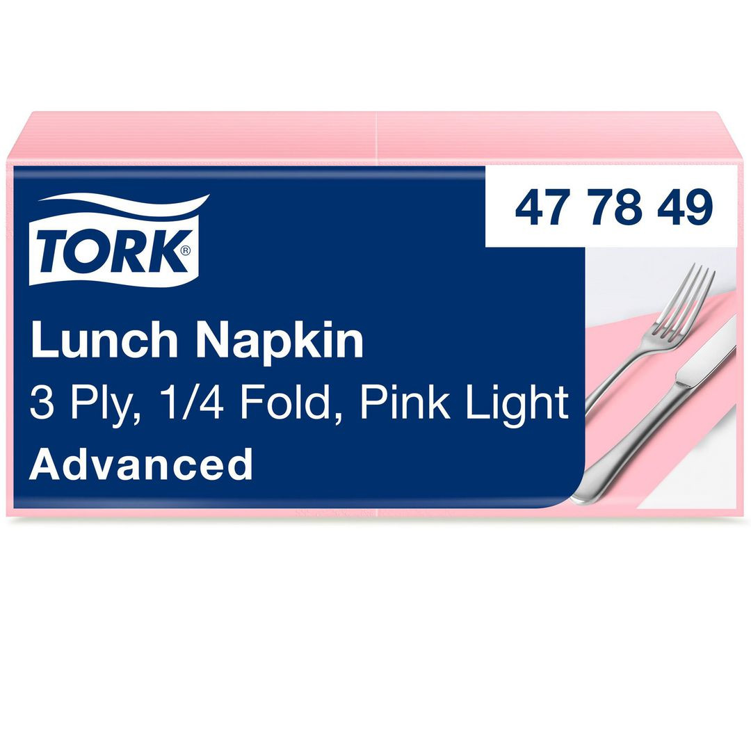 BildeServett TORK Lunch 3-lags ljrosa 150/fp