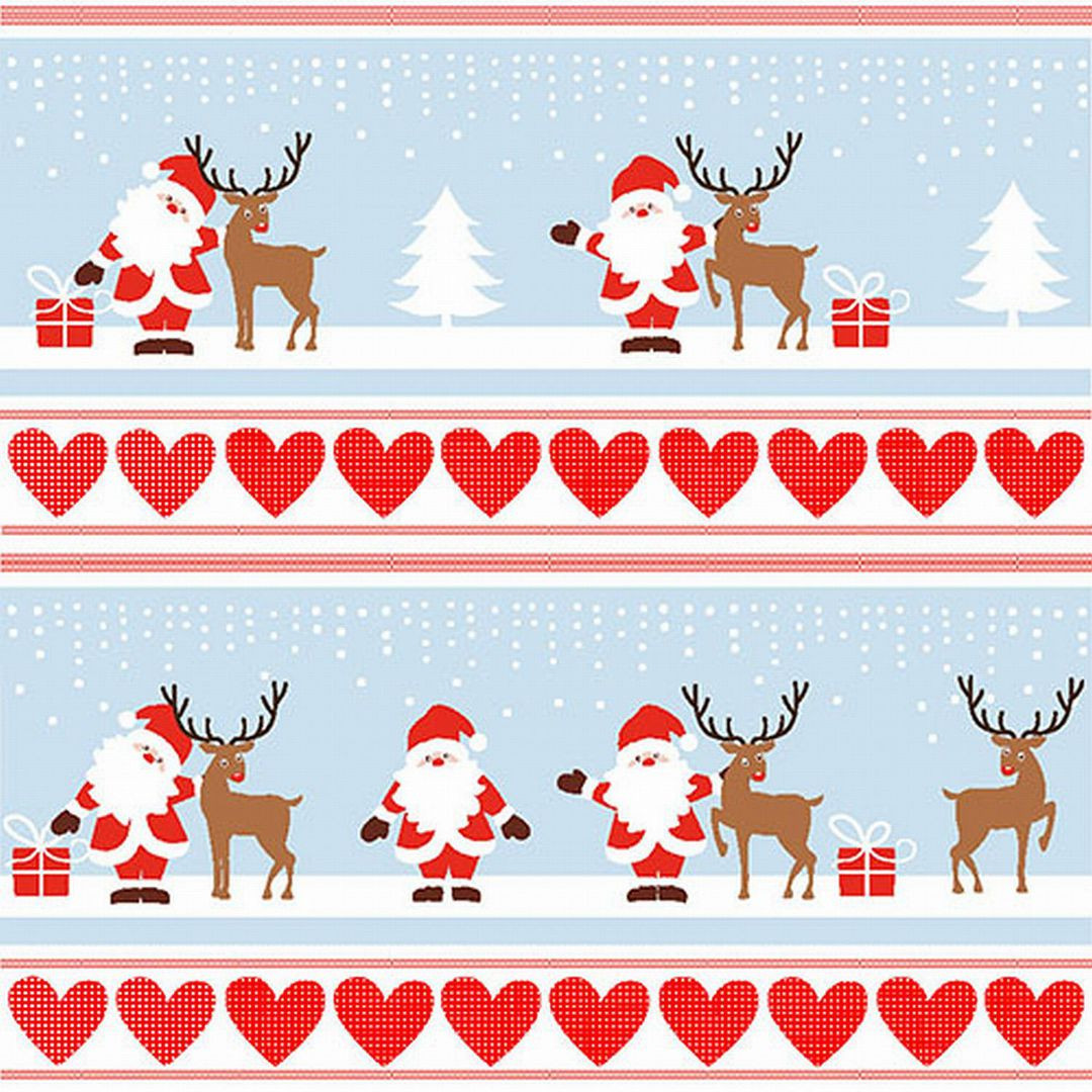 BildeServett Lovely Santa 3-lags33x33cm 20/fp