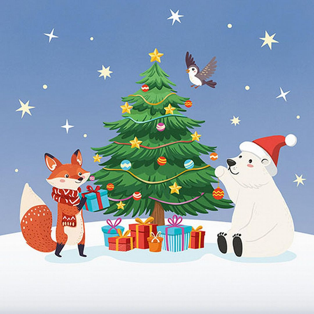 BildeServett Christmas 3-lags 33x33cm 20/fp