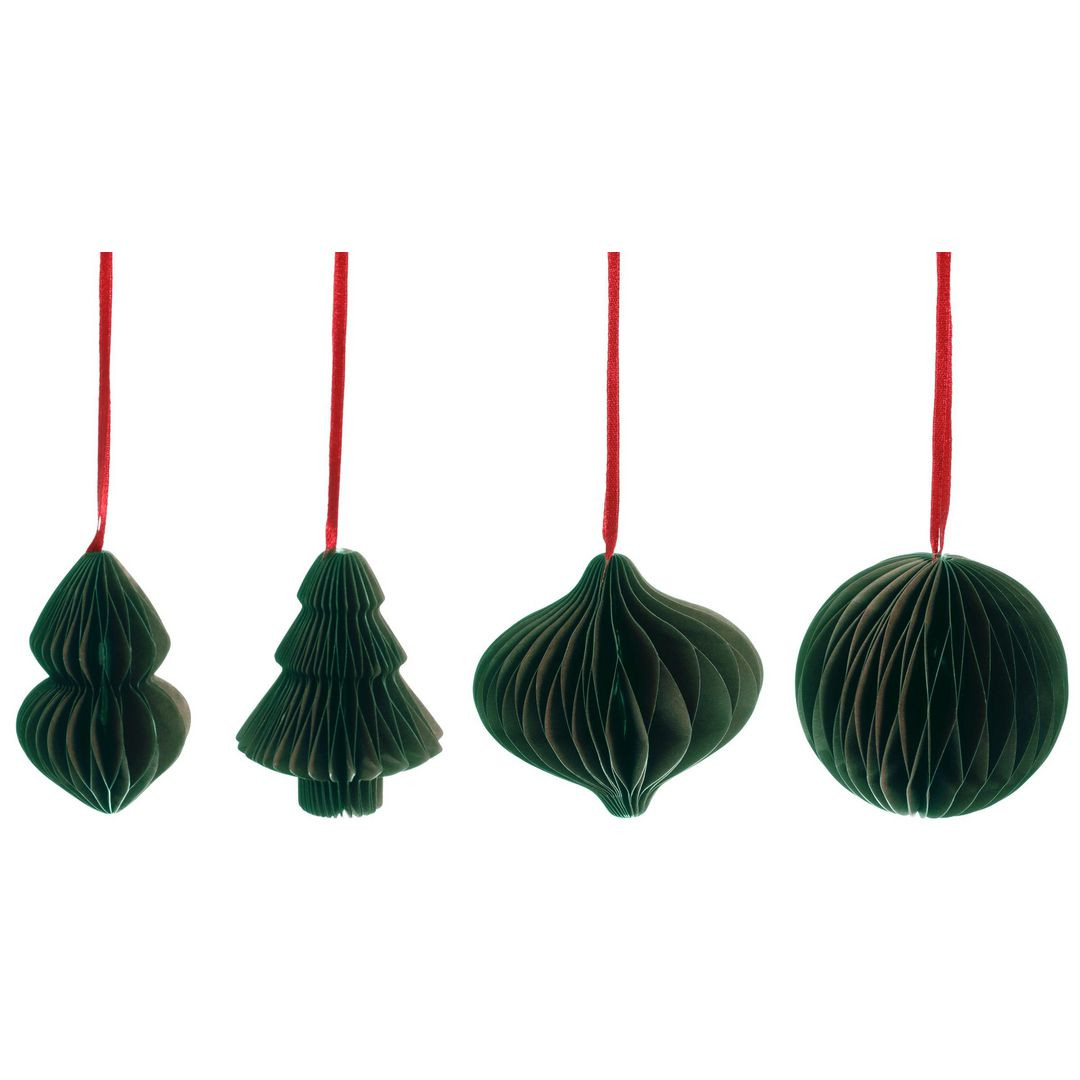 BildeDekoration Julkulor 8cm grön 4/fp