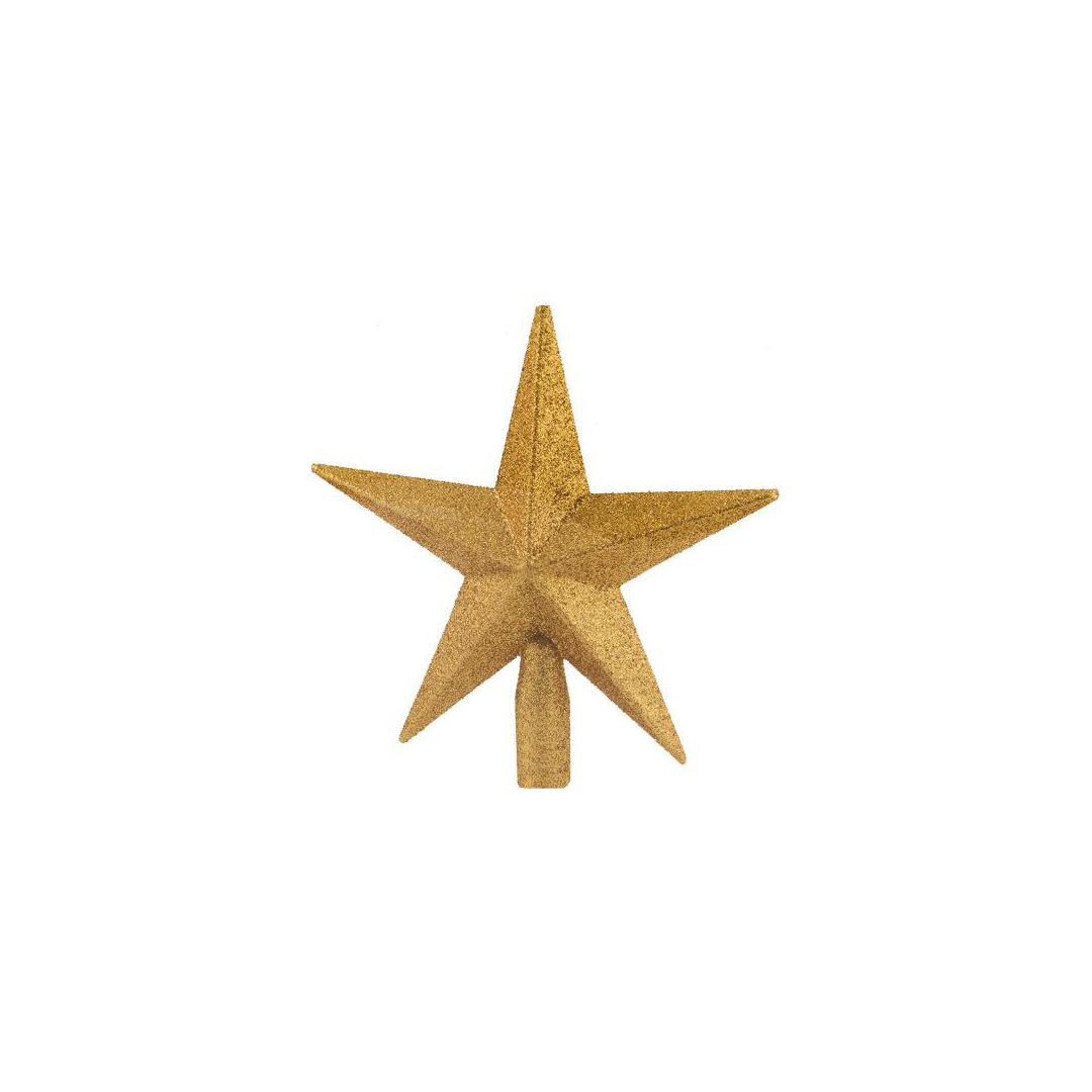 BildeDekoration Toppstjärna 21cm guldglitter