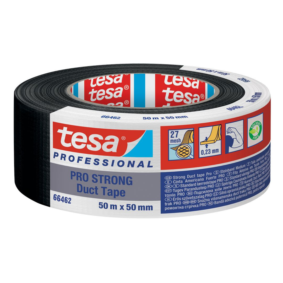 BildeVävtejp TESA PRO STRONG 50mmx50m svart