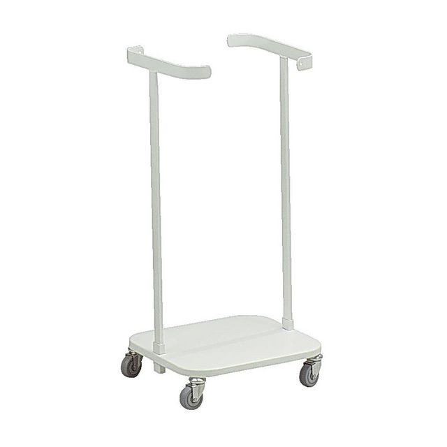 BildeSäckvagn enkel 4 hjul 60L vit