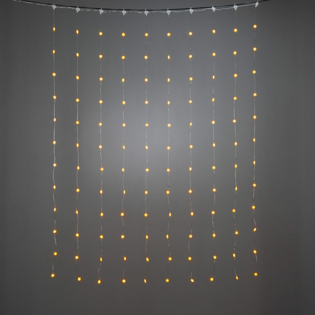 BildeLjusslinga gardin Star LED usb 135x180cm