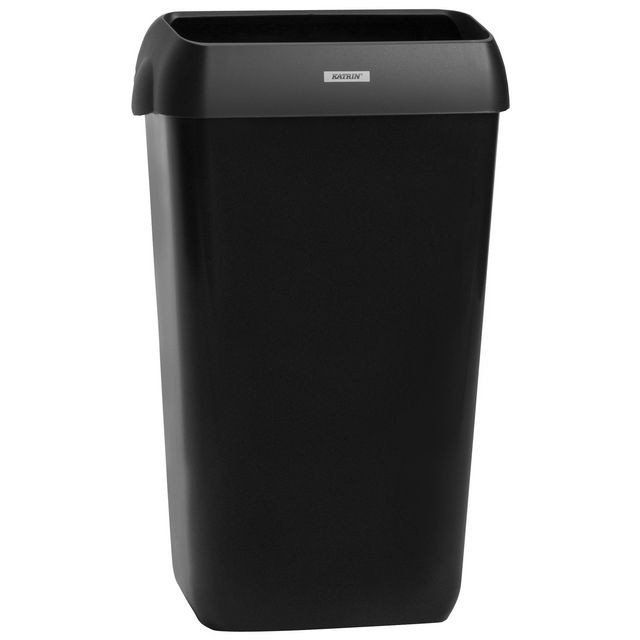 BildePapperskorg KATRIN 25L med lock svart