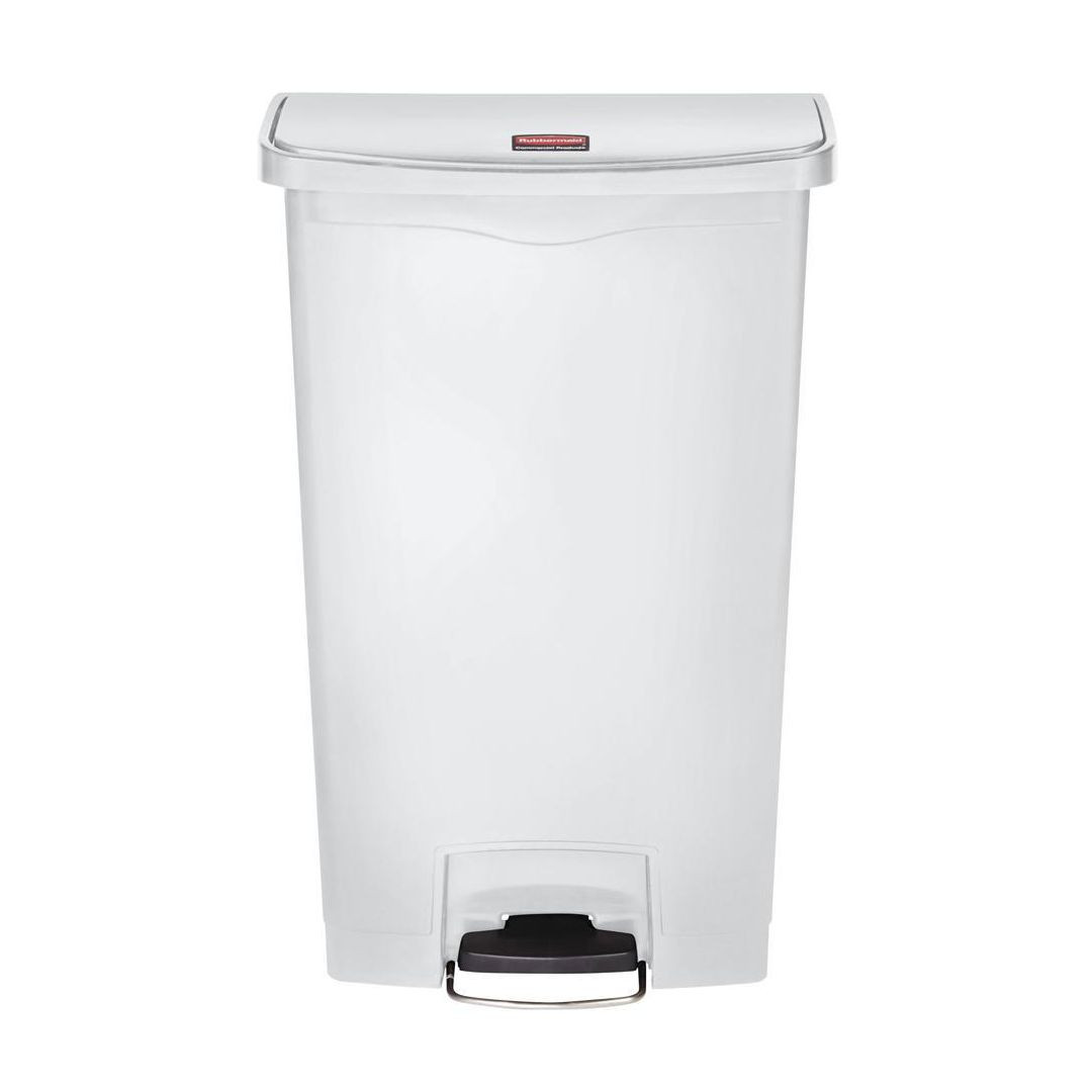 BildePapperskorg SLIM JIM pedal 68L vit