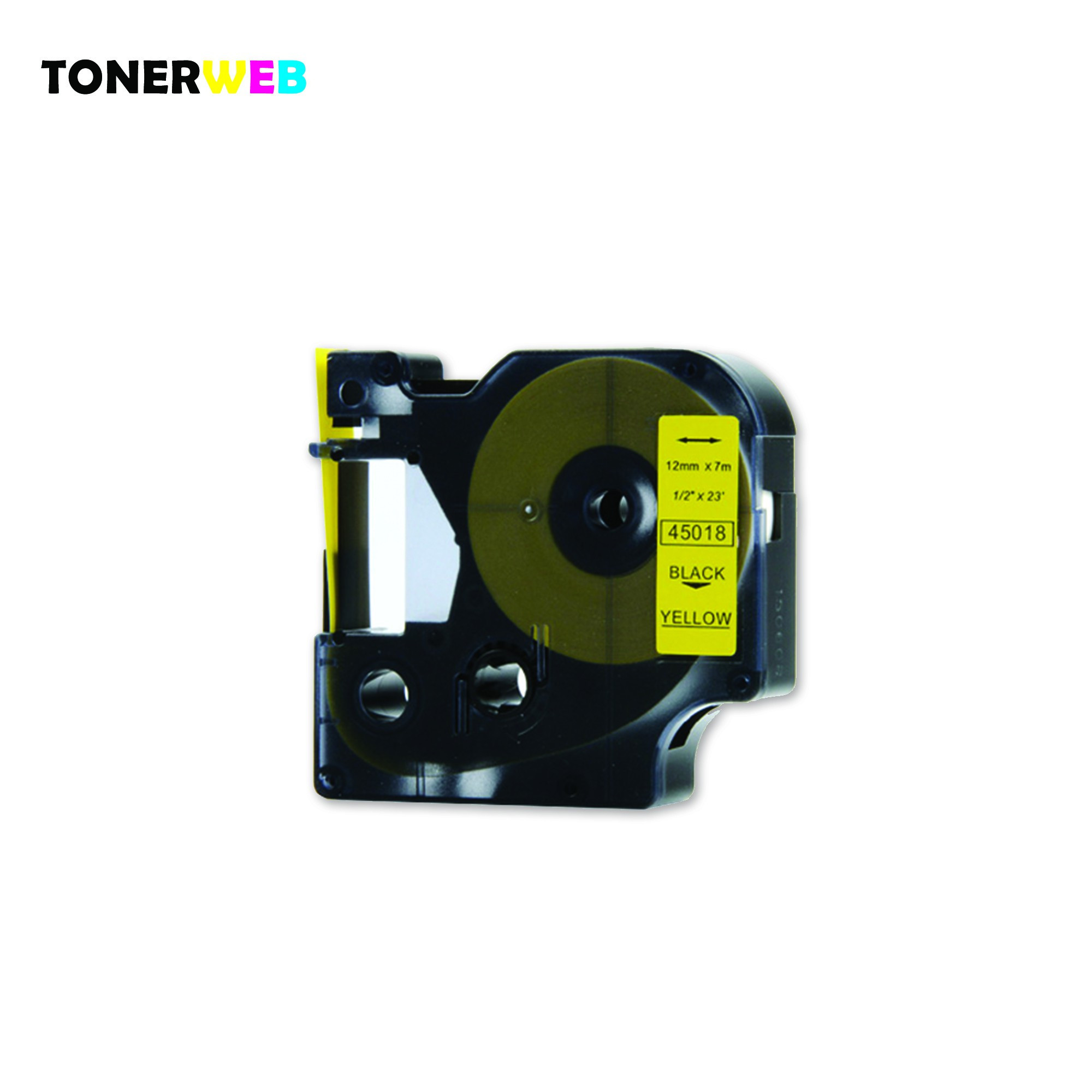 DYMO Tape D1 12mm X 7m Sort På Gul SO720580 - Erstatter 45018