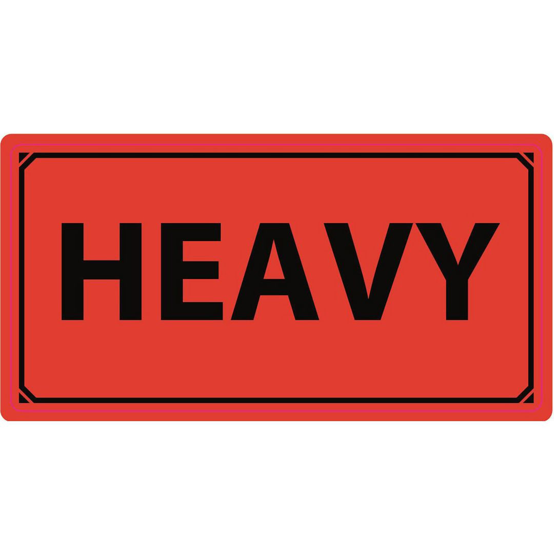 BildeVarningsetikett Heavy 1000/rl