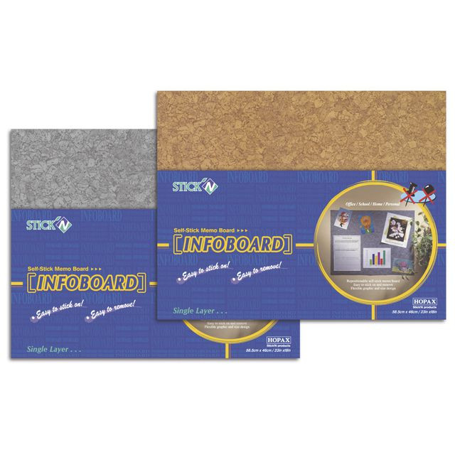 BildeAnslagstavla självhäftande 46x58cm Brun